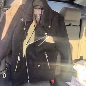 H&M black biker jacket